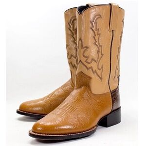 Double H Super Roper Womens Size US 9.5 M Western Tan Brown Cowboy Classic Boots